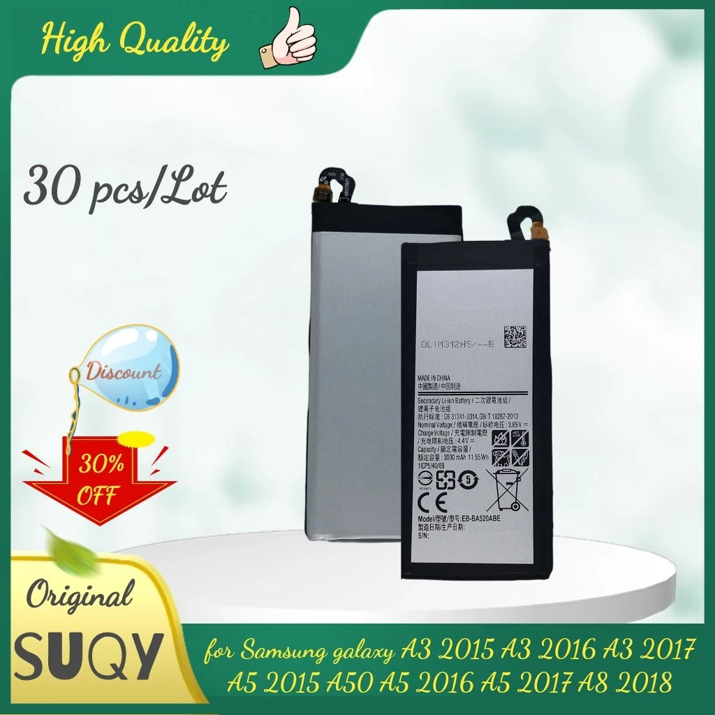 

30 pcs/lot Batteria for Samsung galaxy A8 2018 A530 a3 2015 2016 2017 a300f a5 2015 2016 2017 a50 Battery Replacement Wholesale