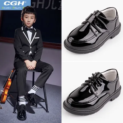 

British Style PU Leather Children Wedding Party Shoes Low Heel Kids Boys Leather Sneakers Casual Boys Campus Performance Shoes