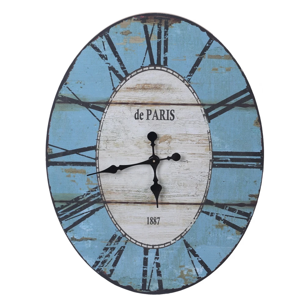 

Artisasset Decorative Mirror Oval Blue and White