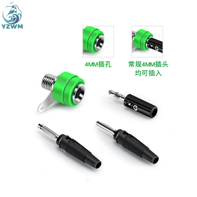 Разъем типа банан 4 мм медный 4-х контактный разъем аудиоаксессуары соединитель