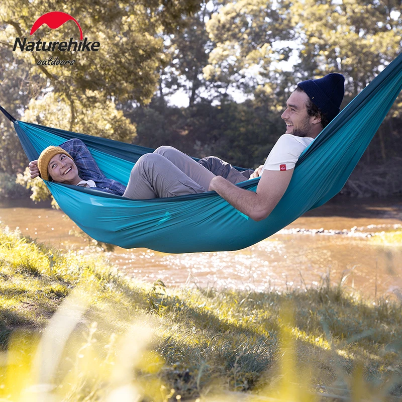 

Naturehike Hammock Ultralight 2 Person Camping Hammock Parachute Hammock Portable Sleeping Bed Garden Travel Swings Hanging Tent