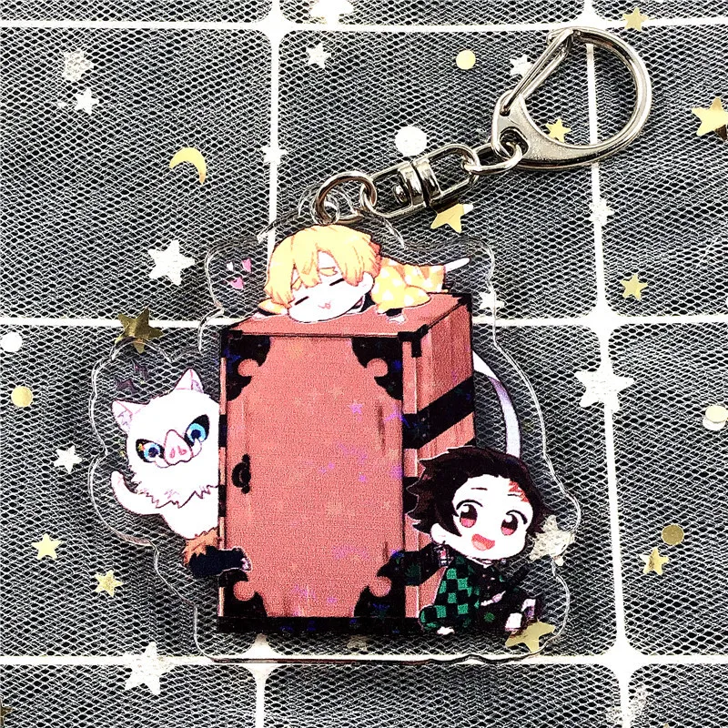 Аниме Demon Slayer Kimetsu no Yaiba аксессуары для косплея милый Hashibira Kamado Tanjirou брелок