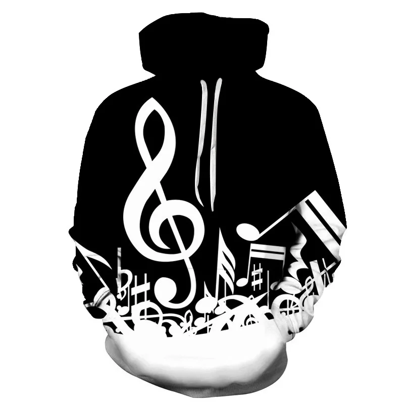 

Hot Sale Music Note Hoodie Men's Women 3D Printed Sweatshirt Guitar Hoodie Sportswear