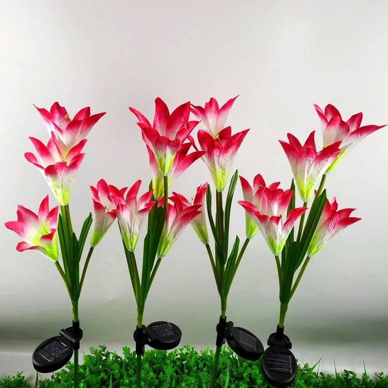 

Рождественская Светодиодная лампа s на солнечной батарее, 4 ламсветильник на земле, освесветильник для газона, индуксветильник свет 2022, Ново...