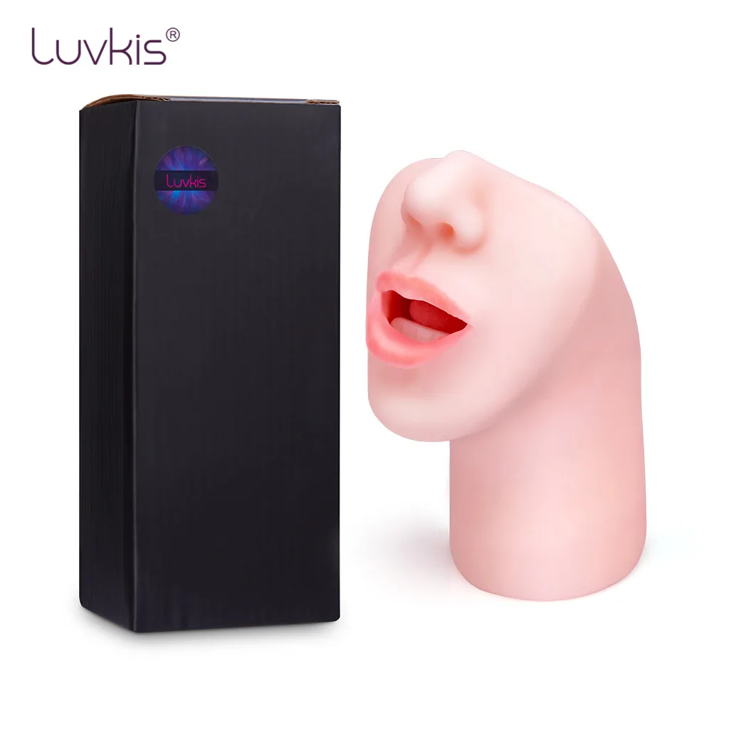 Мужской мастурбатор Luvkis с шеей и вибрирующим отверстием для полости рта 3D