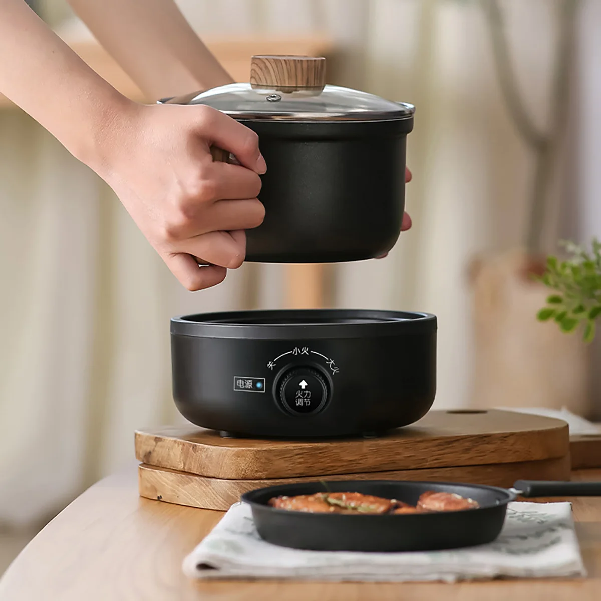 

220V Electric Cooker Multi-Function Household Intelligent Split Small Electric Pot Mini Cooker Electric Hot Pot Dormitory 1.8L