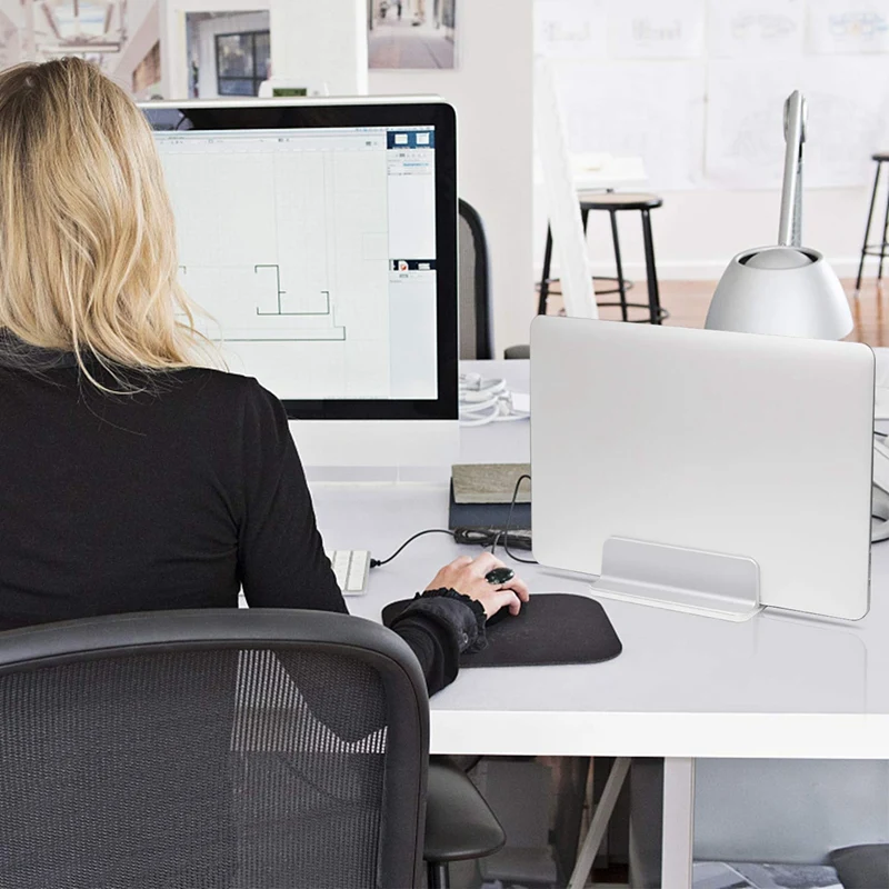 Вертикальная подставка для ноутбука алюминиевый держатель с регулируемым