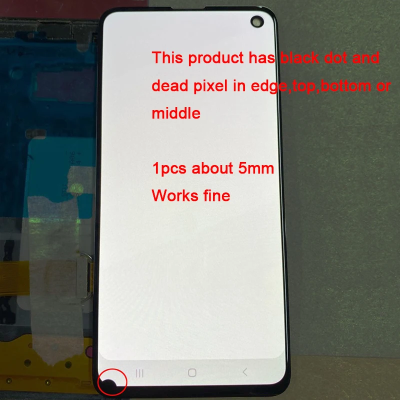 Kup Mała Kropka Oryginalny S10 5G G977U LCD Do Samsung Galaxy S10 5G Wyświetlacz Z Ramką Super AMOLED SM-G977B Ekran Martwy Piksel