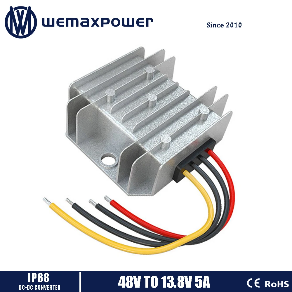 Автомобильный Регулируемый понижающий преобразователь напряжения с 48 В на 13 8 5 А