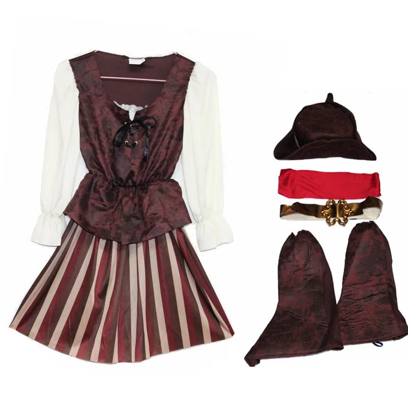 

Birthday Party Girls Pirate Captain Cosplay costume Halloween Purim New Year Christmas Carnival Party Fancy Dress