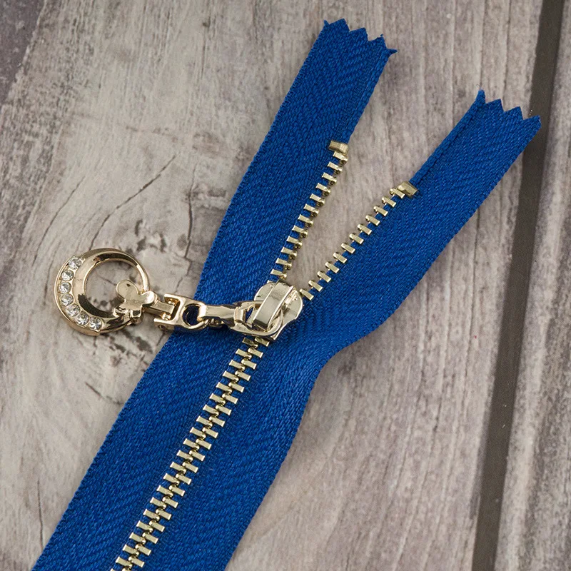 Blue GT Meetee, 3 шт., 11-25 см, 3#, металлическая молния, закрытый конец, золото, серебро, зуб, луна, тяга, молния, замок, сделай сам, сумка, одежда, Швейные аксессуары, ZA005 - Цвет: Blue GT
