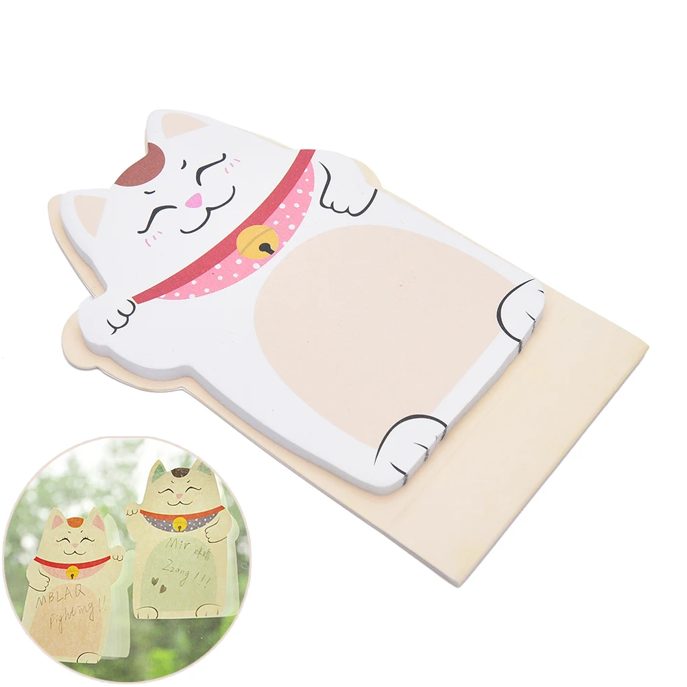 Cute Lucky Cat Animal Mini Planner Sticker Notepad School Supplies Material Sticky Memo Agenda Notes For Student |