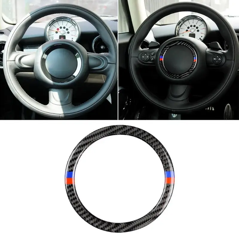Кольцо на руль из углеродного волокна, Накладка для Mini Cooper Clubman R55 R56 Countryman R60 Paceman R61 2007-2013 авто
