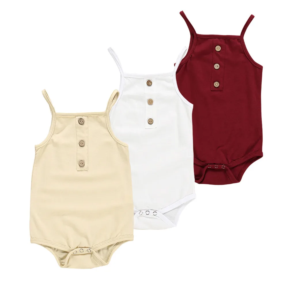 

Summer Baby Boys Girls Cute Camisole Newborn Baby Clothes Sleeveless Jumpsuit Toddler Romper New Born Onesie Rompers Dropship