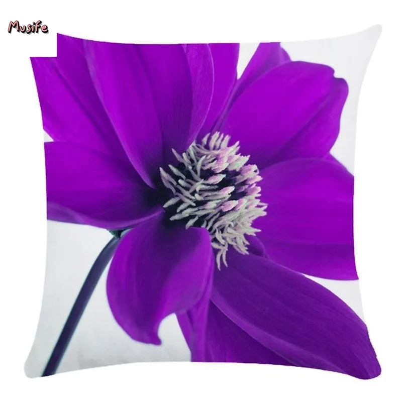 

Linen Cushion Cover, Home Decoration Cushion Cover, Flower Cushion Cover, Bedroom Hotel Office Decoration Cushion Cover 45x45 Cm
