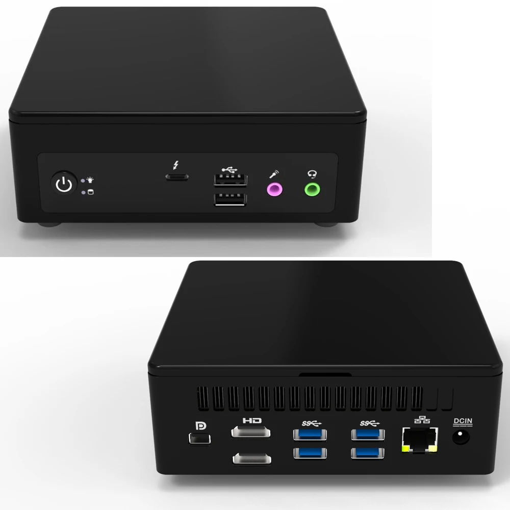 Мини-ПК Intel Core i7 1165G7 i5 1135G7 Thunderbolt 4 Windows 11/10 2 * DDR4 NVMe SSD игровой мини-компьютер HDMI DP 8K HD