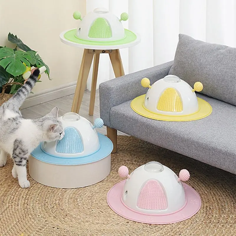 

Cat Self-Hey Toy Leaking Food Toy Interactive Cat Toy Non-slip Funny Kitty Cat Toys Food Dispenser for Hunting Chasing Exercisin