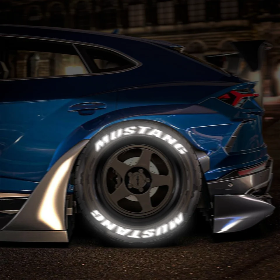 Наклейки с надписью на шину ночные Светоотражающие 3D стерео наклейки