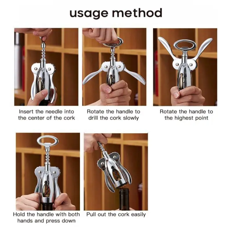 

Metal Bottle Opener Red Wine Corkscrew Bottle Handle Opener Corkscrews Essential Tools For Bars Bottle Opener Accessories Tools