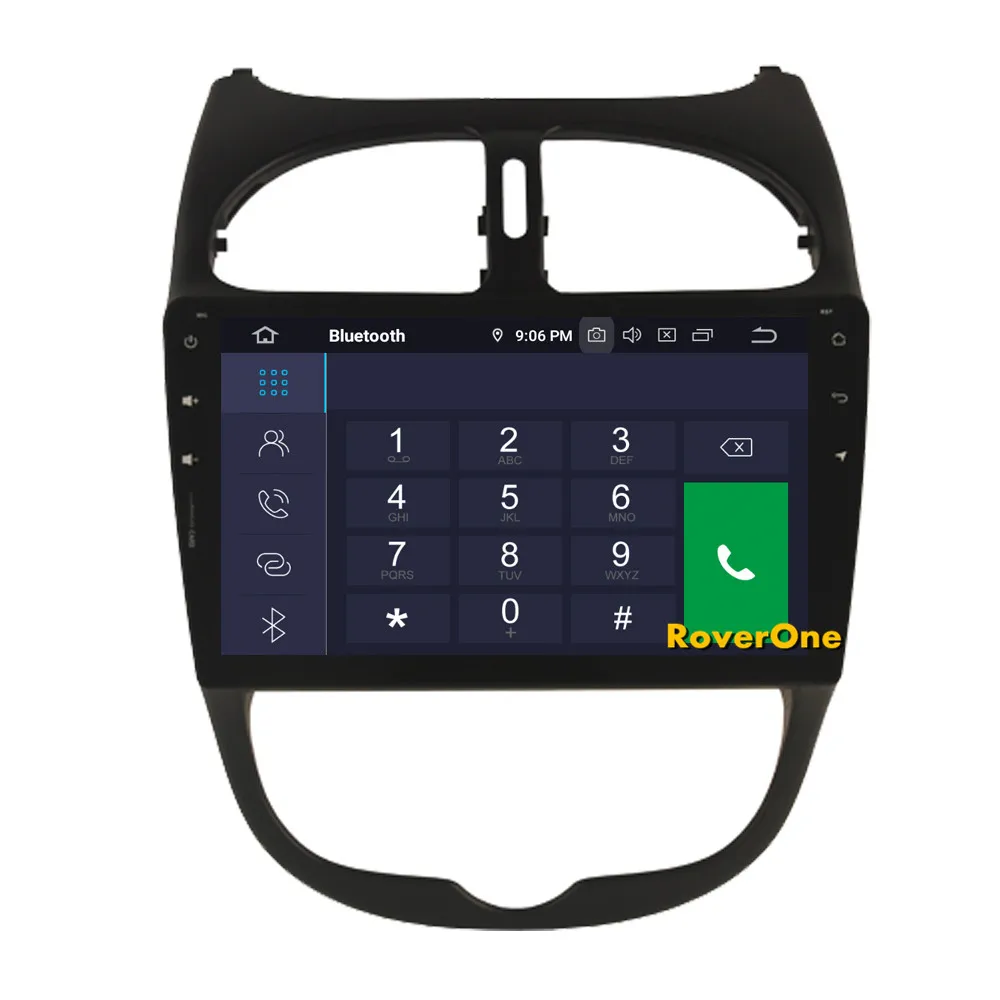 RoverOne автомобильный мультимедийный плеер для peugeot 206 206CC 206SW Android 9,0 4G+ 64G Octa Core радио gps навигация головное устройство Phonelink