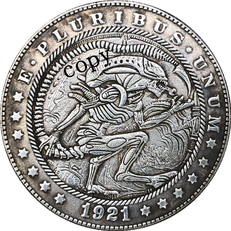 

Hobo Nickel 1921-D копия монеты доллара США Моргана 239