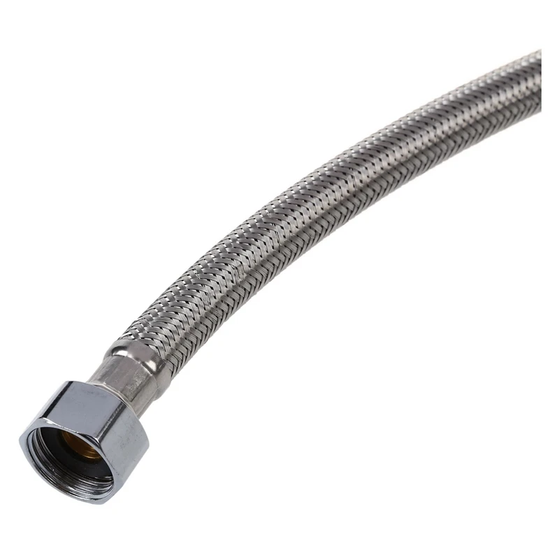 

2 Pcs Braided Flexible Shower Hose Water Heater Connector Pipe Tube 1M & 2M