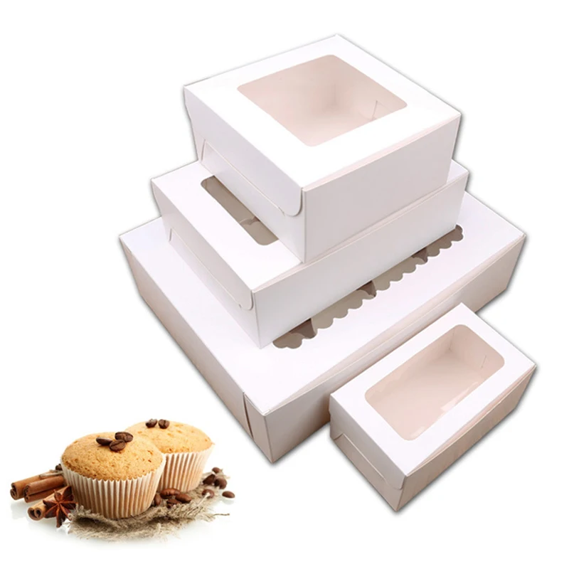 

10PCS 2/4/6 Holes Kraft Paper Cupcake Packing Box Muffin Wedding Party Case Holder Box FU