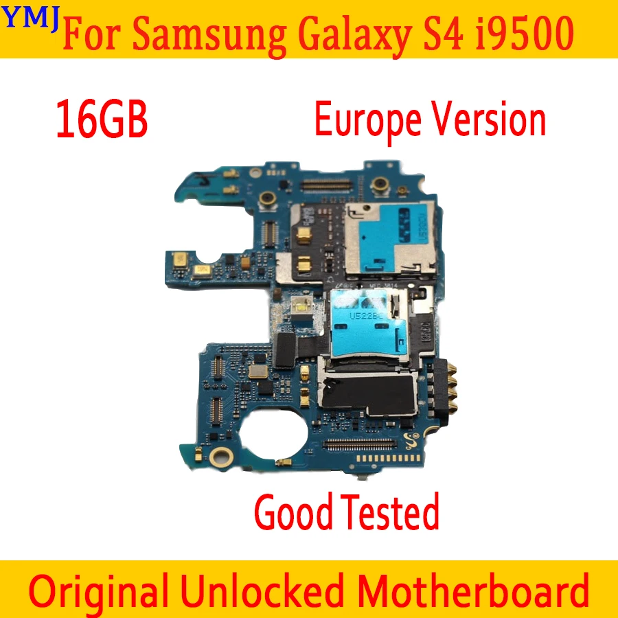 С системой Android для samsung Galaxy S4 i9500 материнская плата, оригинальная разблокированная для samsung S4 i9500 материнская плата с полным чипом
