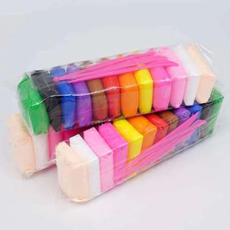 

12 Color/set Light Clay Plasticine Modelling Clay Super Light DIY Soft Creative Handgum Educational Clay Toys