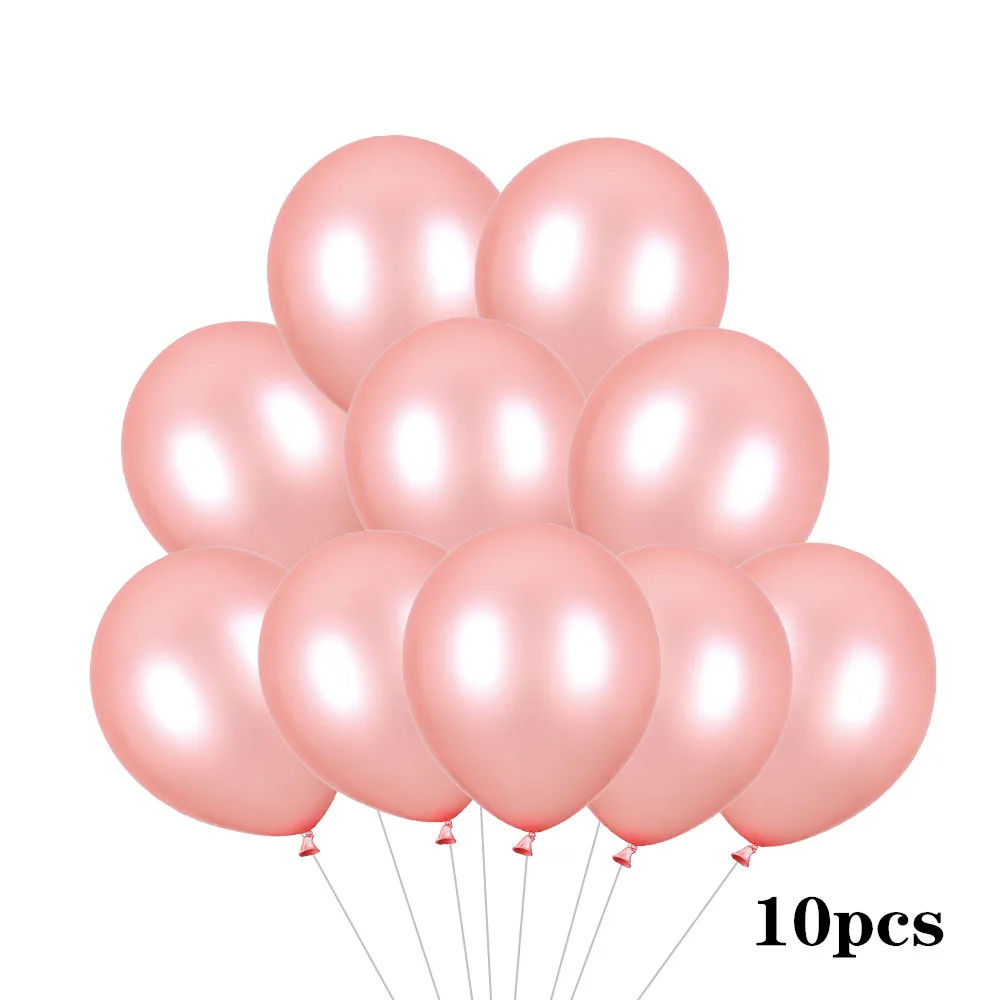 10pcs rose gold 18 дюймов розовое золото сердце фольгированный шар 10 дюймов белый розовый латексный шар воздушный шар "Конфетти" свадебное украшение день Рождения Вечеринка Детские игрушки - Цвет: 10pcs rose gold