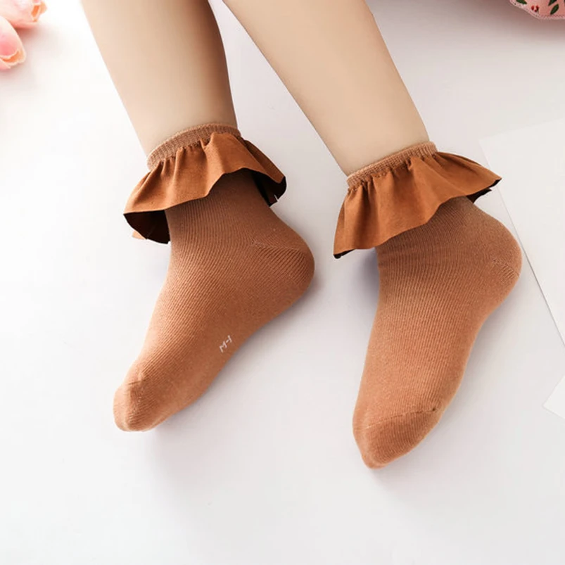 Очаровательные носки до щиколотки для новорожденных девочек Весенне-осенние