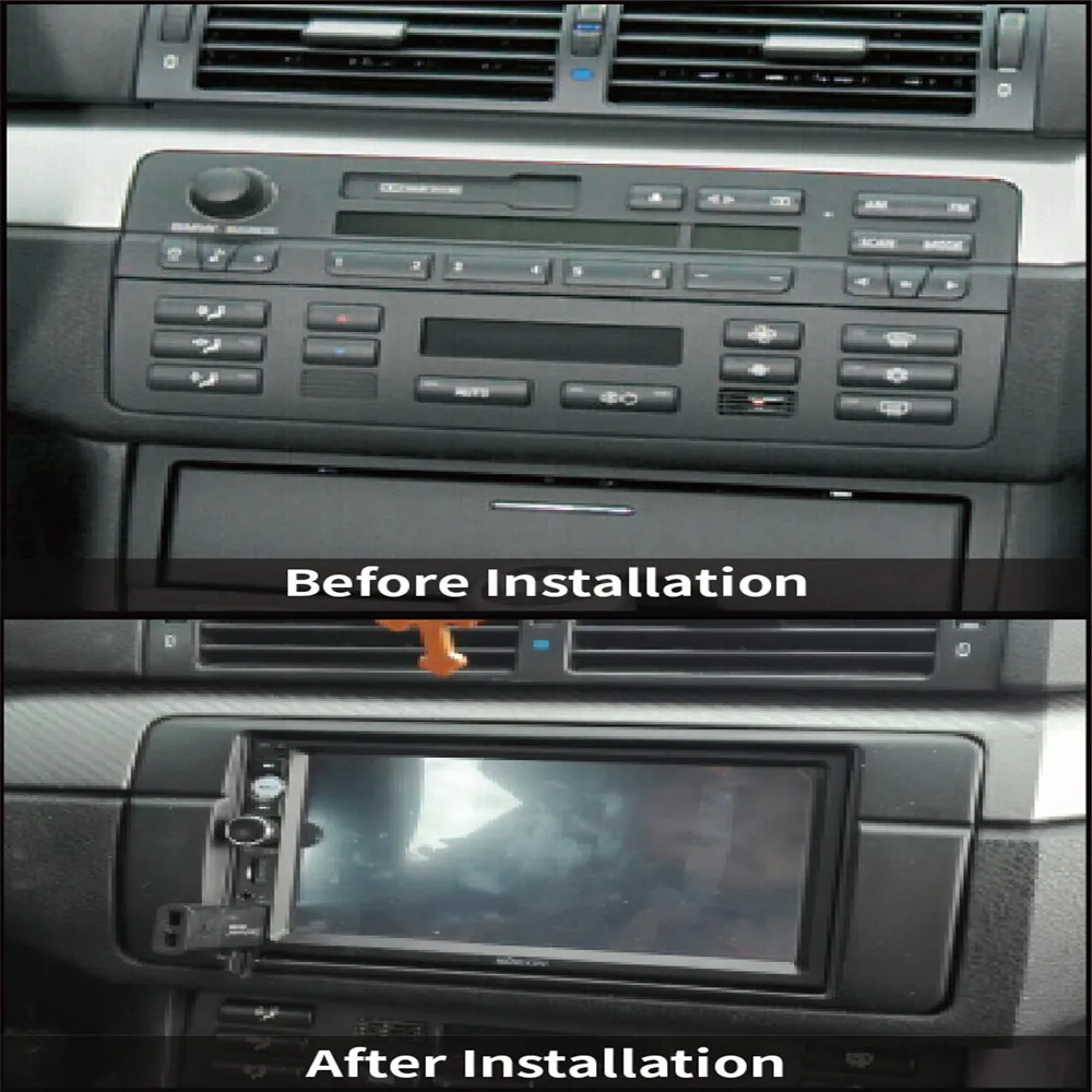 Распродажа открытия для BMW 3 серии E46 двойной Din Fascia Радио DVD стерео панель комплект