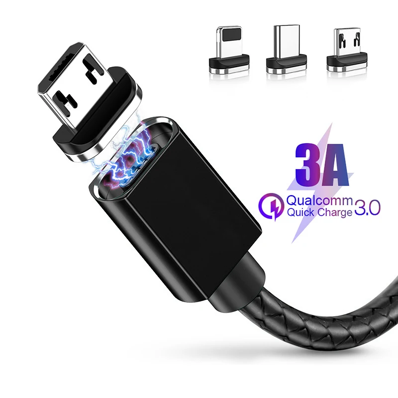 Магнитный кабель для быстрой зарядки и передачи данных 3 А iPhone 11 Samsung S6 Xiaomi|Кабели