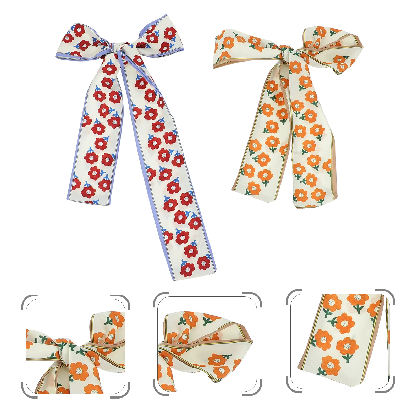 

6pcs Elegant Ponytail Ribbons Hair Ties Ponytail Holder for Accessories