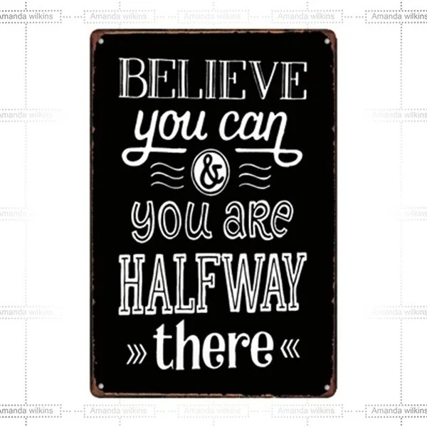 

Новый знак верьте, что вы можете, металлический жестяной знак 20*30 см, стир, Декор, бар, паб, домашний винтажный Ретро-постер, комикс-Стир