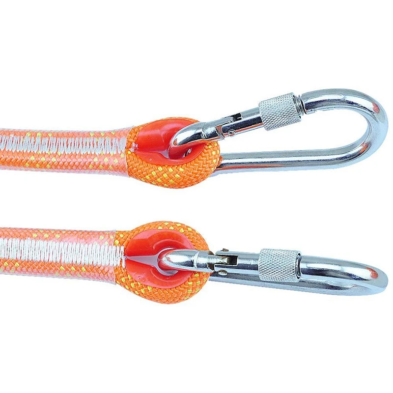 

10M Rock Climbing Rope Diameter 12 mm Heavy Duty Tree Climbing Rope Fire Escape Safety Rope with 2 Carabiners for Rappelling Fis