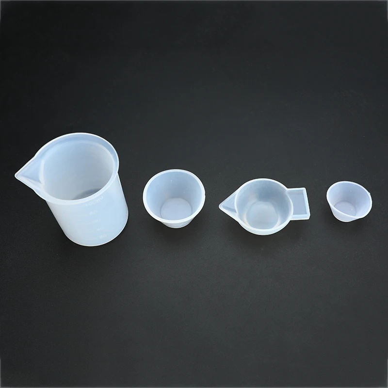 4 шт чашки для смешивания силиконовые формы эпоксидной смолы инструменты мерный