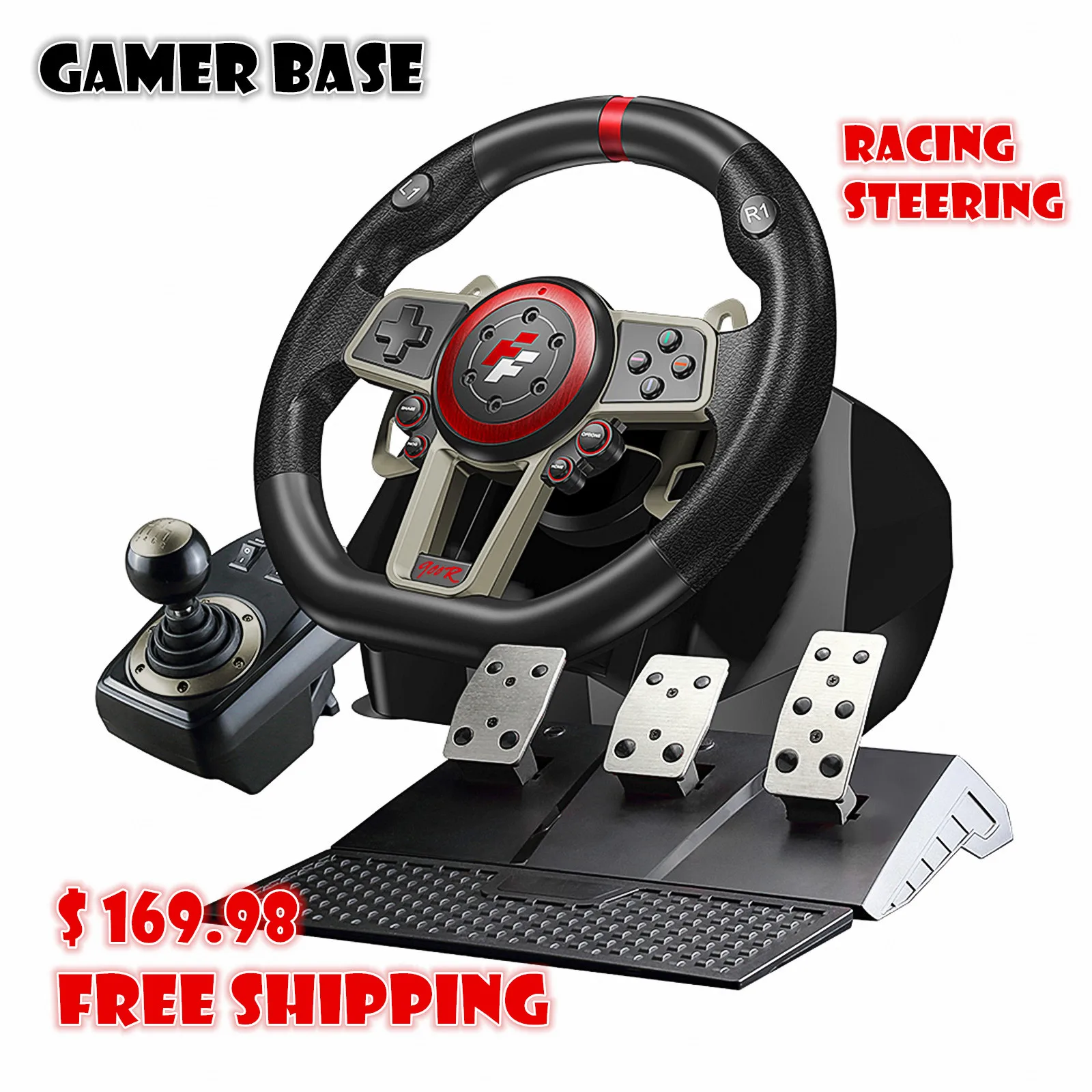 

Racing Steering Wheel For PC/PS3/PS4/Switch/Xbox One/Xbox 360 Game Steering Vibration Joysticks Remote Controller Wheels Drive