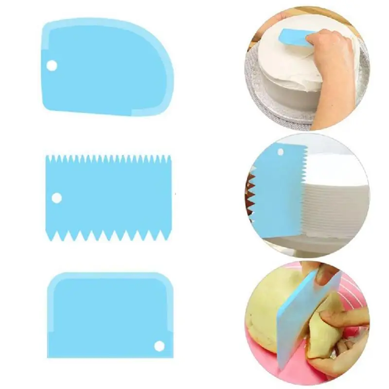 3 шт./компл. крем Пластик скребок торт резки нож для выпечки Цвет инструменты