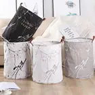 Мраморная зернистая сумка для хранения одежды для спальни, складная корзина для белья, ведро