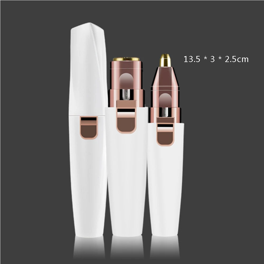

2 In 1 Electric Face Eyebrow Hair Remover Painless Trimmer Razor Facial Epilator Portable Facial Hair Remover Supplies