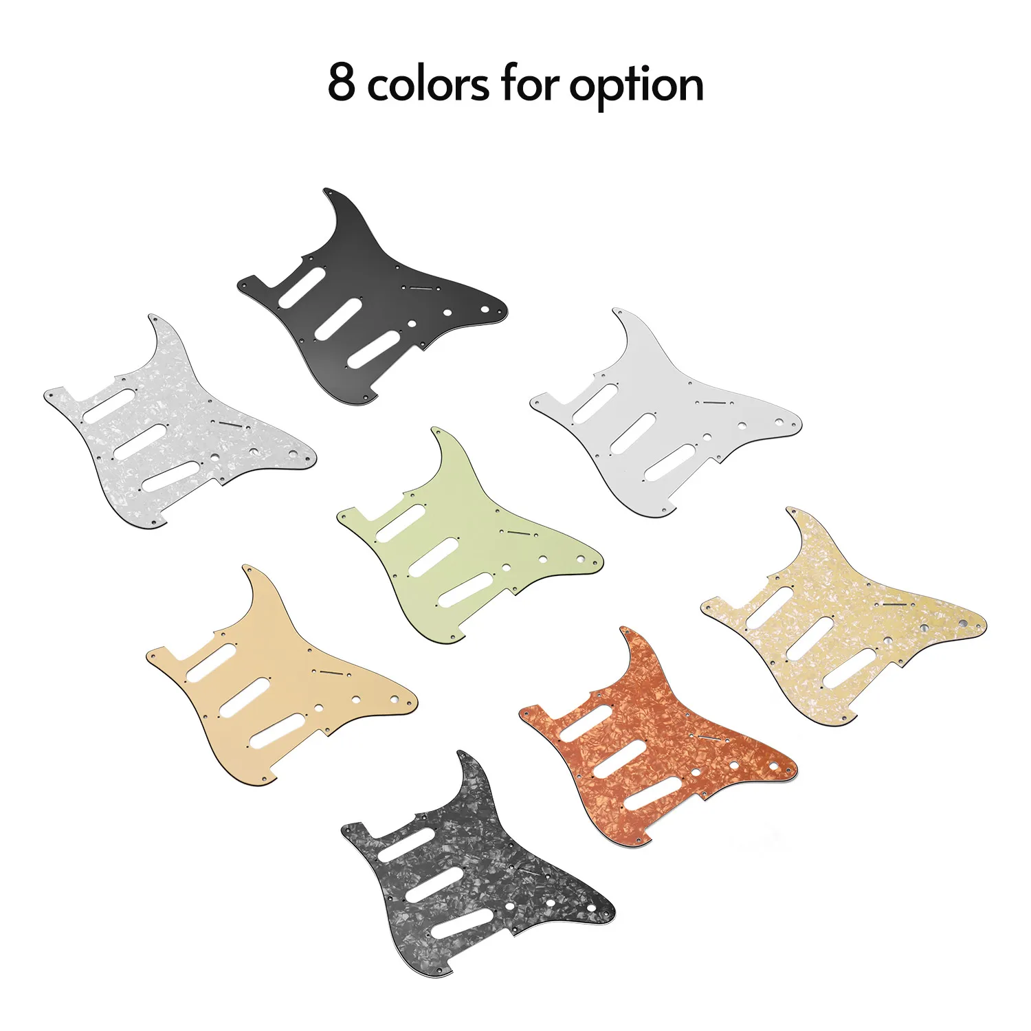 

8 Hole Guitar Pickguard Set 3 Ply Panels with Backplate & Screws for ST Guitar Pickguard guitar accessories guitar parts