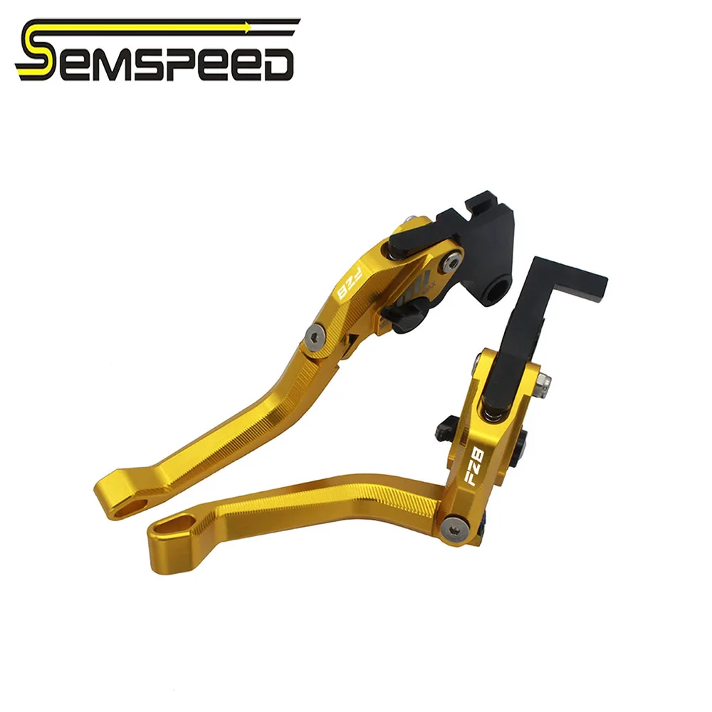 

SEMSPEED FZ8 logo Motorcycle CNC 3D Rhombus Foldable Brake Clutch Handles Levers For Yamaha FZ 8 fz8 2011 2012 2013 2014 2015