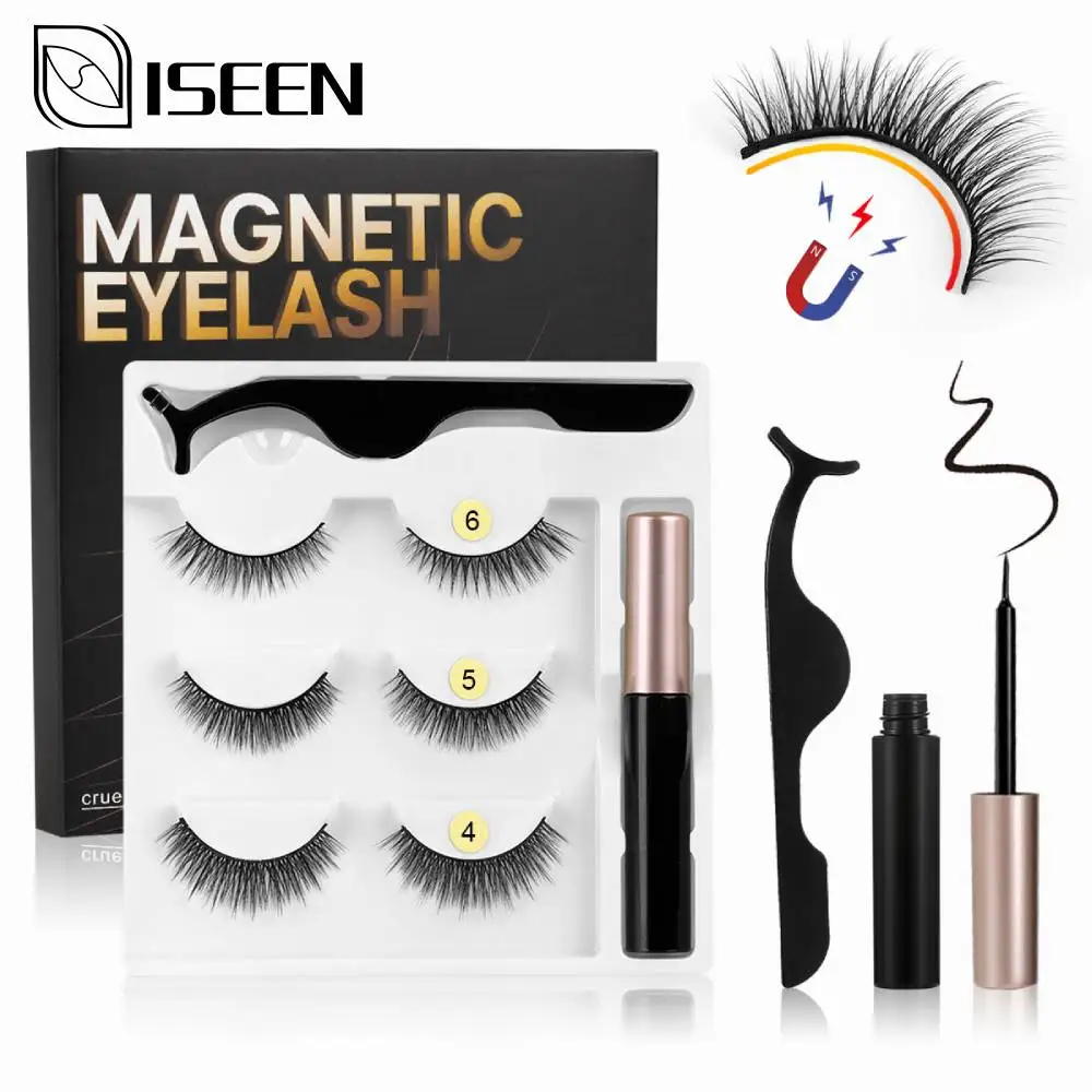 3/6 пар невидимые магнитные ресницы натуральные накладные Магнитная подводка для
