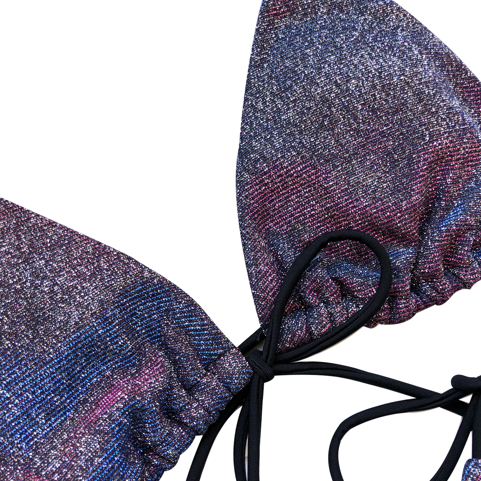 Новейшее женское сексуальное блестящее бикини на шнуровке без рукавов топы