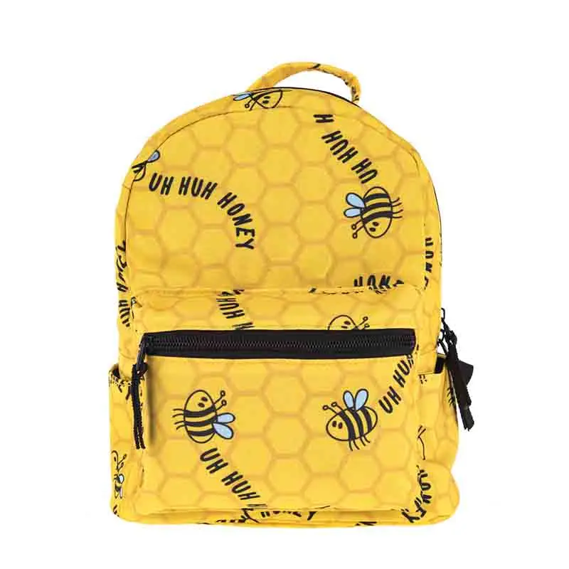 2021 новый модный простой рюкзак из ткани Оксфорд с 3D принтом, детский школьный рюкзак с желтой Пчелой, мини-рюкзак LXBA11