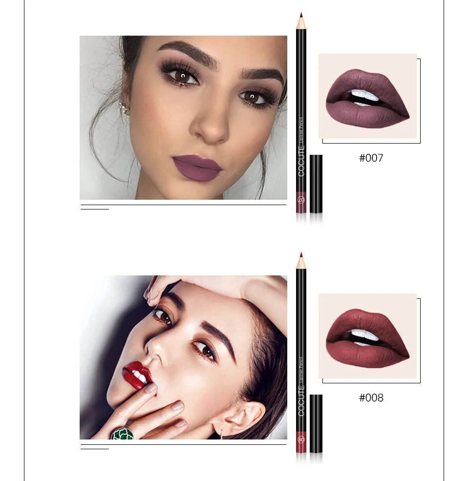 

Cocute матовый карандаш для губ, профессиональный карандаш для губ, инструмент для макияжа, красивый макияж