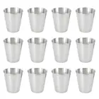 12 шт., портативные стаканы для напитков, из нержавеющей стали