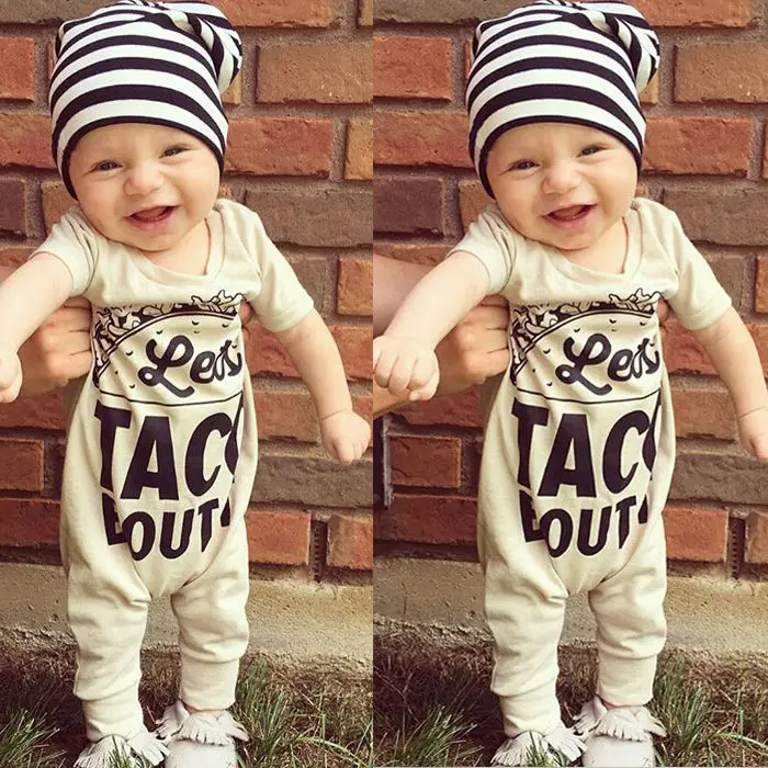 Детский летний комбинезон с буквенным принтом для мальчиков и девочек | Мать