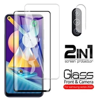 2 in 1 for samsung m11 protective glass on galaxy m 11 hd safety screen protector tempered glas camera lens film sm m115f 6 4